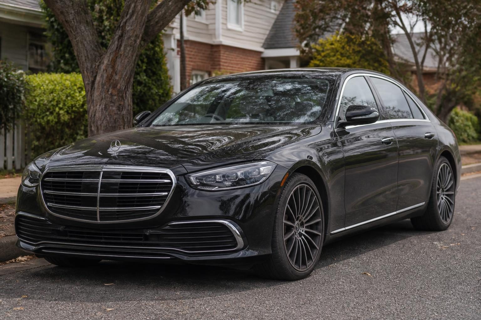 Mercedes-Benz S580e W223 plug-in hybrid sedan — current-shape PHEV with 28.6 kWh battery and 94–113 km electric range
