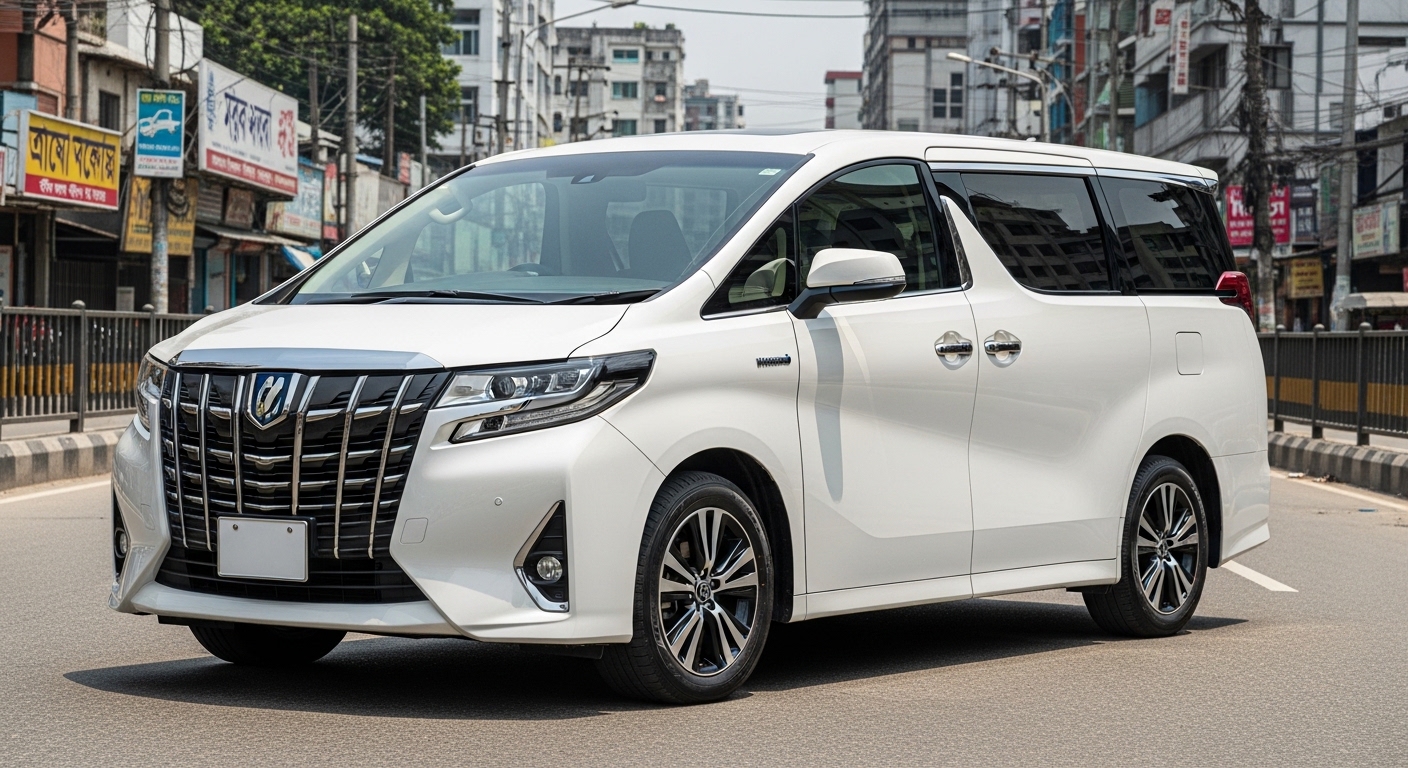 2023 Toyota Alphard AH40 exterior, reconditioned import available in Bangladesh