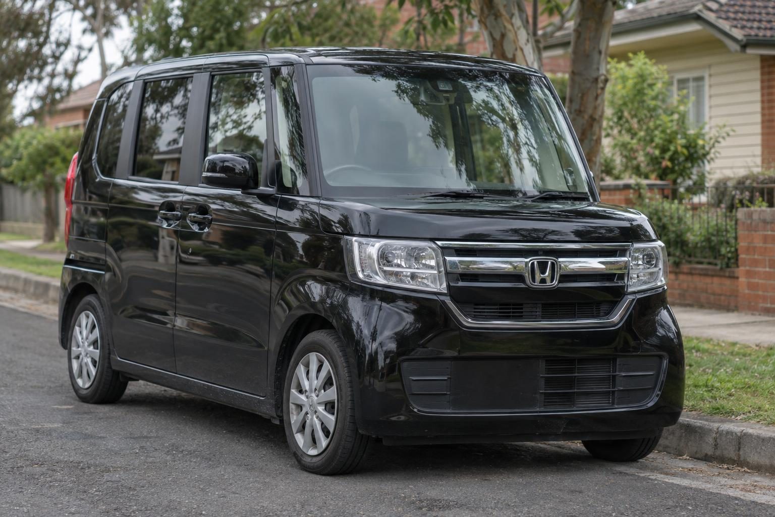 2019 Honda N-Box JF3 with Honda Sensing at 36,262 km, finished in black